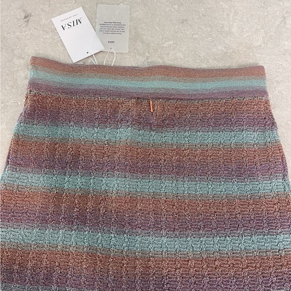 MISA Luca skirt in lavender - size XS - shimmer knit skirt - Picture 12 of 17